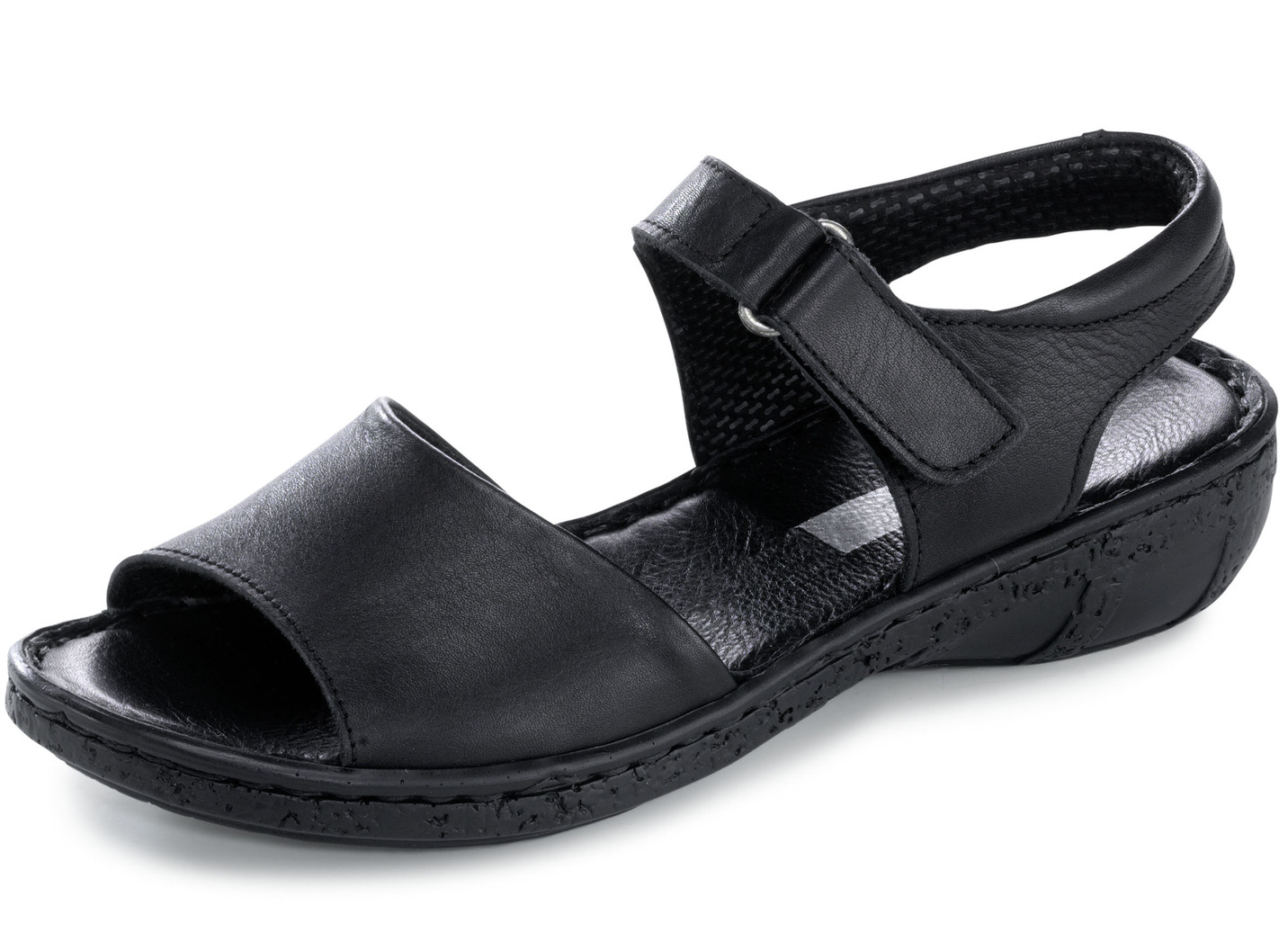 ELENA EDEN, modische Damen-Sandalen, Weite G, mit Klettverschluss, Schwarz, Größe 38 von ELENA EDEN