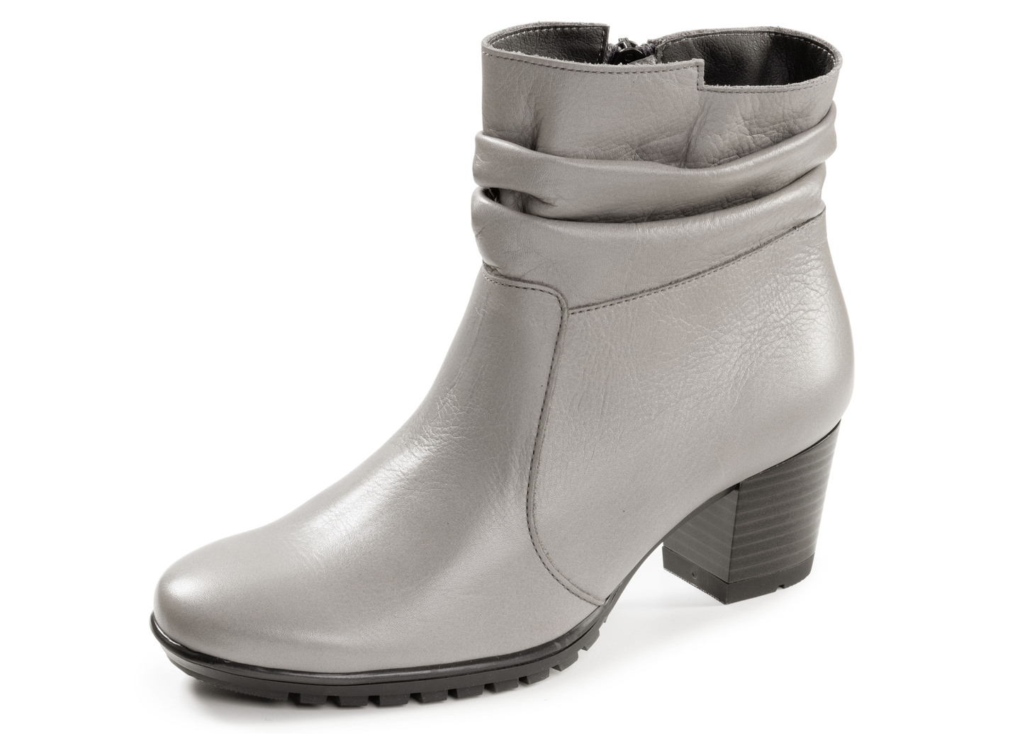 ELENA EDEN, modische Damen-Stiefeletten, Weite G, mit herausnehmbarem Fußbett, Hellgrau, Größe 42 von ELENA EDEN