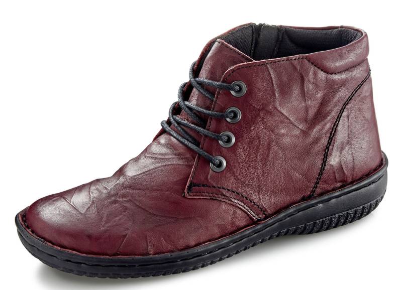 ELENA EDEN, schicke Damen-Boots, Weite G, mit herausnehmbarem Fußbett, Burgund, Größe 37 von ELENA EDEN