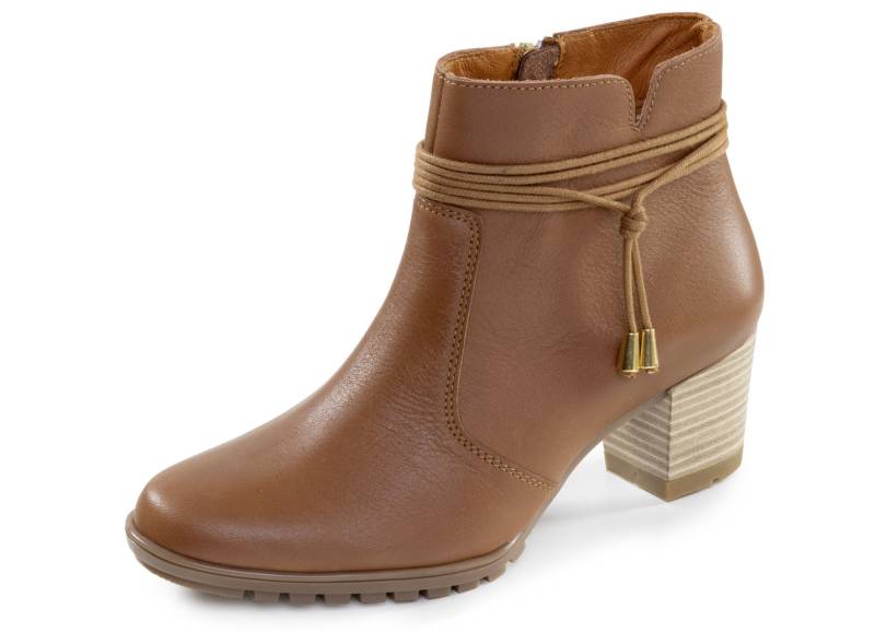 ELENA EDEN, schicke Damen-Stiefeletten, Weite G, mit herausnehmbarem Fußbett, Cognac, Größe 36 von ELENA EDEN