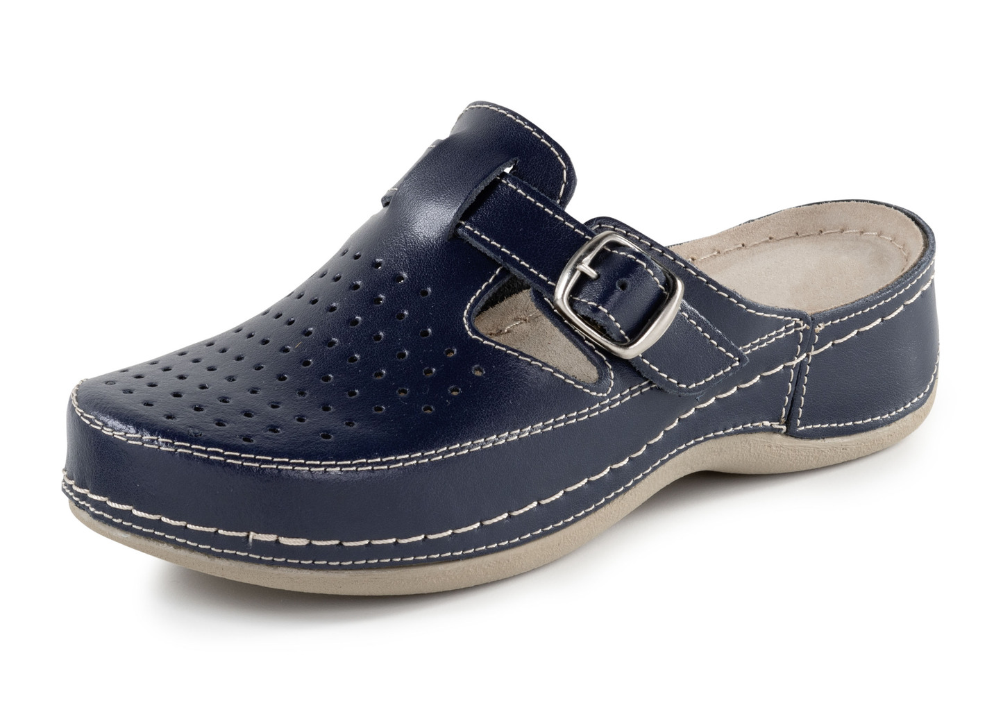 ELENA EDEN, sommerliche Damen-Clogs, Weite G, mit verstellbarer Schließe, Marine, Größe 41 ELENA EDEN, sommerliche Damen-Clogs, Weite G, mit verstellbarer Schließe, Marine, Größe 41 von ELENA EDEN