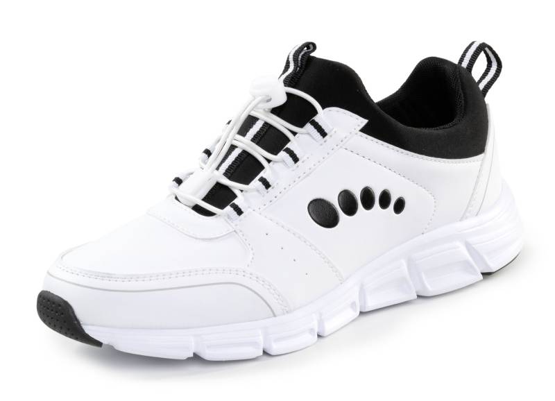 ELENA EDEN, stylische Damen-Sneaker, mit herausnehmbarem Fußbett, Weiss-Schwarz, Größe 40 von ELENA EDEN