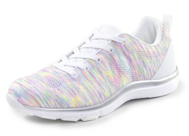 ELENA EDEN, trendige Damen-Sneaker, mit herausnehmbarem Fußbett, Weiss-Bunt, Größe 38 von ELENA EDEN