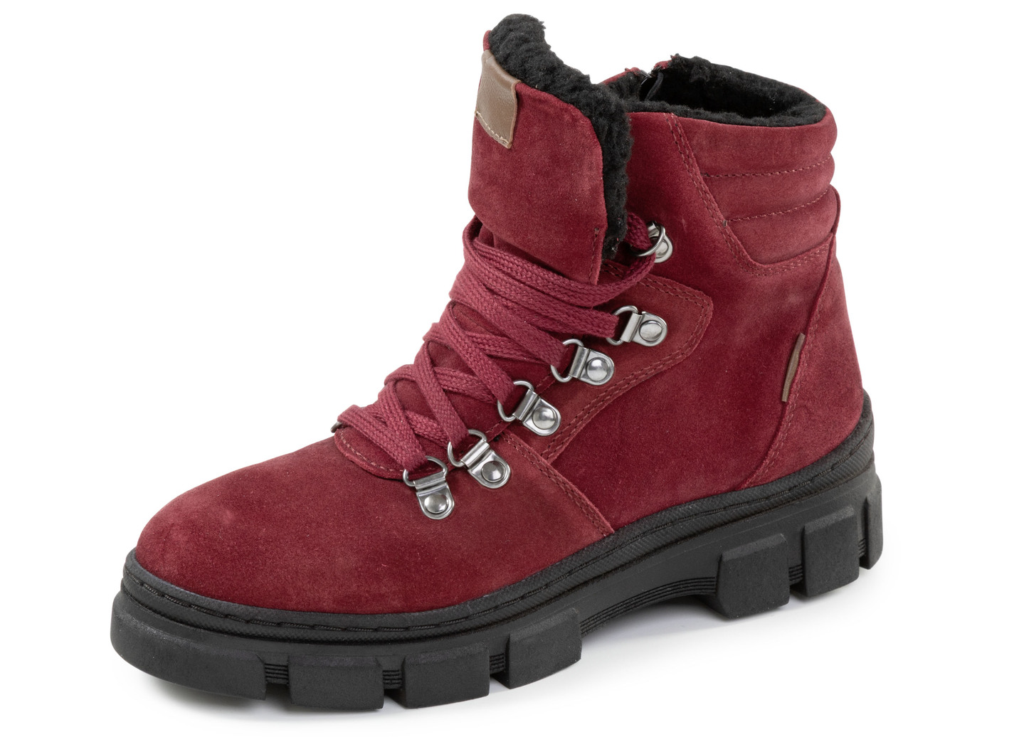 ELENA EDEN, warme Damen-Boots, Winterschuhe, Weite H, mit herausnehmbarem Fußbett, Rubinrot, Größe 38 von ELENA EDEN