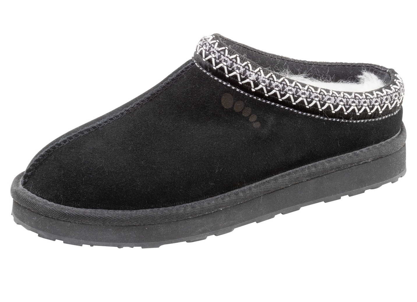 ELENA EDEN, warme Damen-Clogs, mit Lammfell, Schwarz, Größe 39 von ELENA EDEN