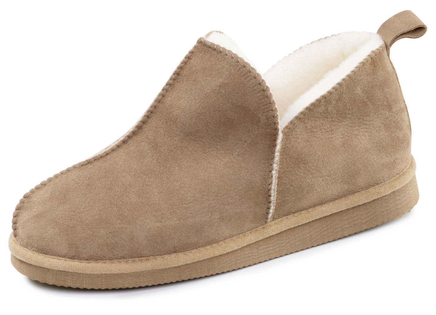 ELENA EDEN, warme Damen-Hausschuhe, Weite G, mit Lammfell, Tabakbraun, Größe 42 von ELENA EDEN