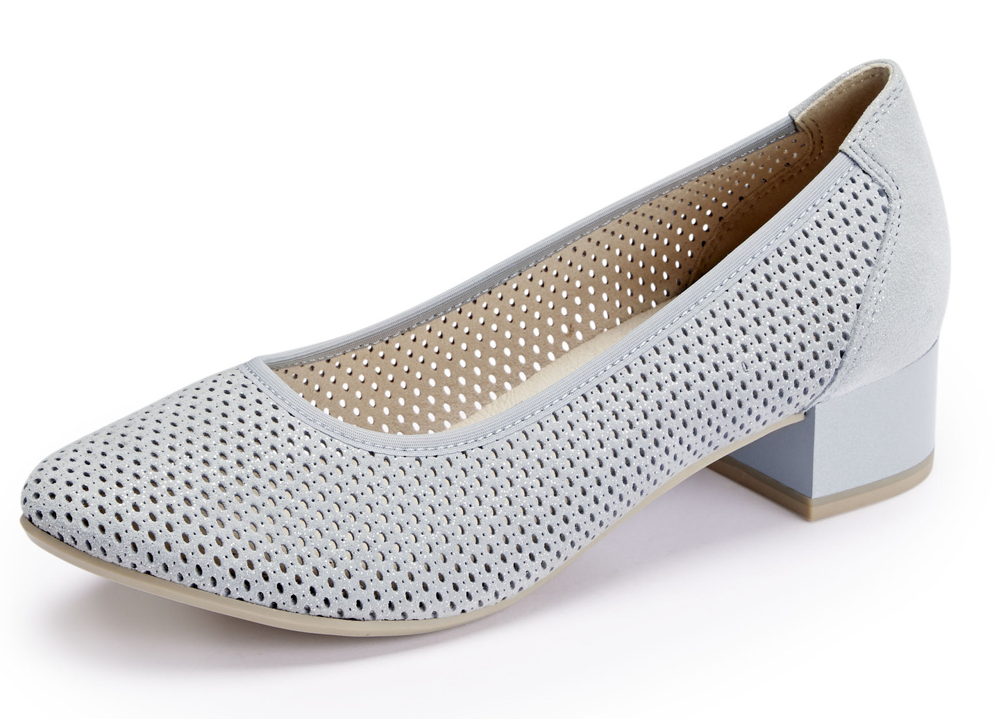 ELENA EDEN Pumps mit luftiger Perforation, Schuhgröße 3 1/2, Hellblau von ELENA EDEN