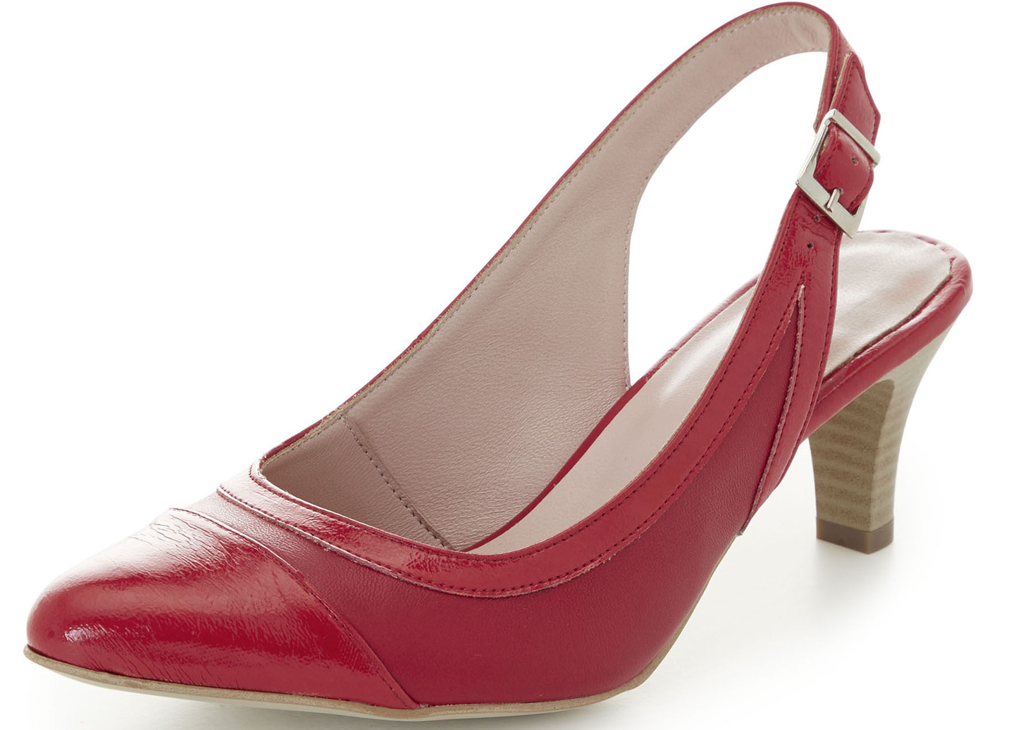 ELENA EDEN Sling-Pumps in edler Form, Rot, Größe 39 von ELENA EDEN