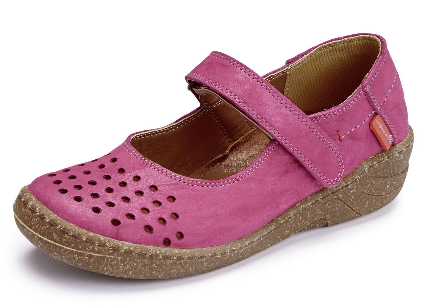 ELENA EDEN Slipper aus schattiertem Nappaleder, Fuchsia, Größe 36 von ELENA EDEN