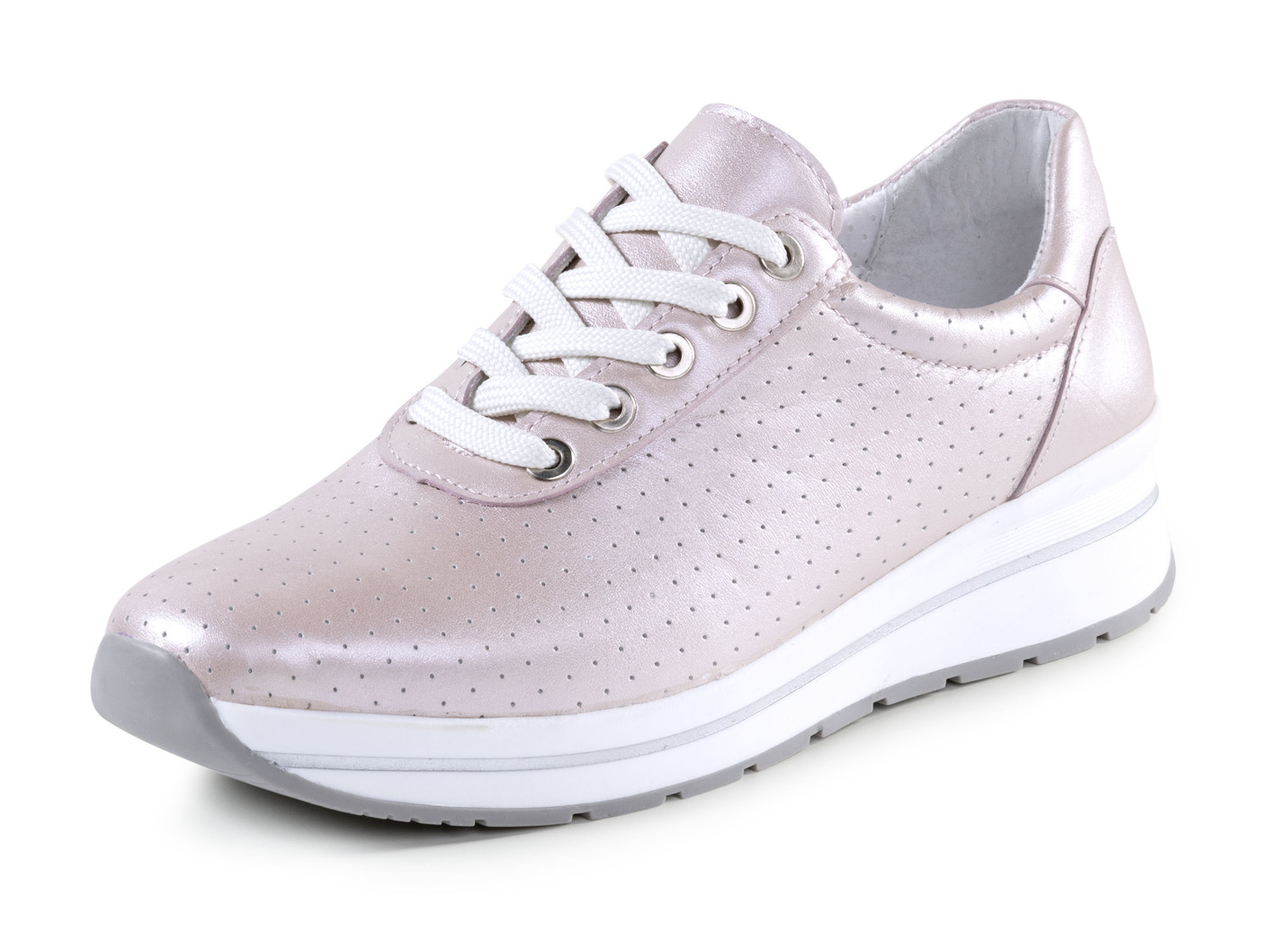 ELENA EDEN Sneaker mit Zierperforation, Perlrosé, Größe 41 von ELENA EDEN