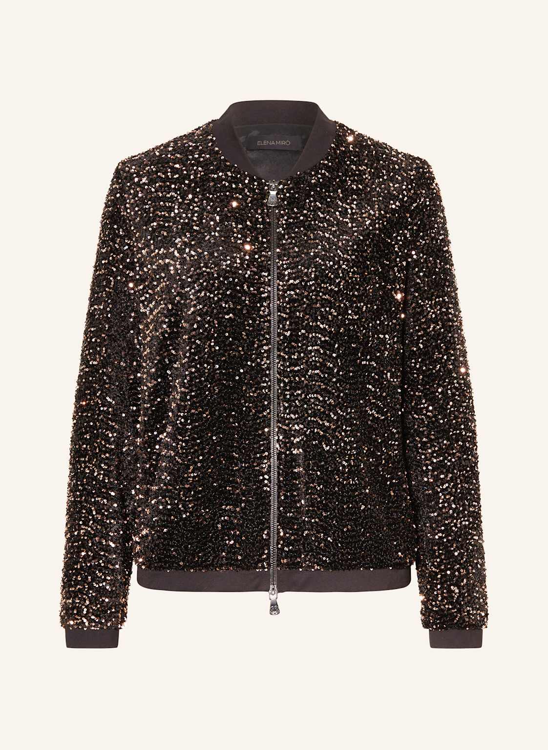 Elena Miro Blouson Mit Pailletten braun von ELENA MIRO