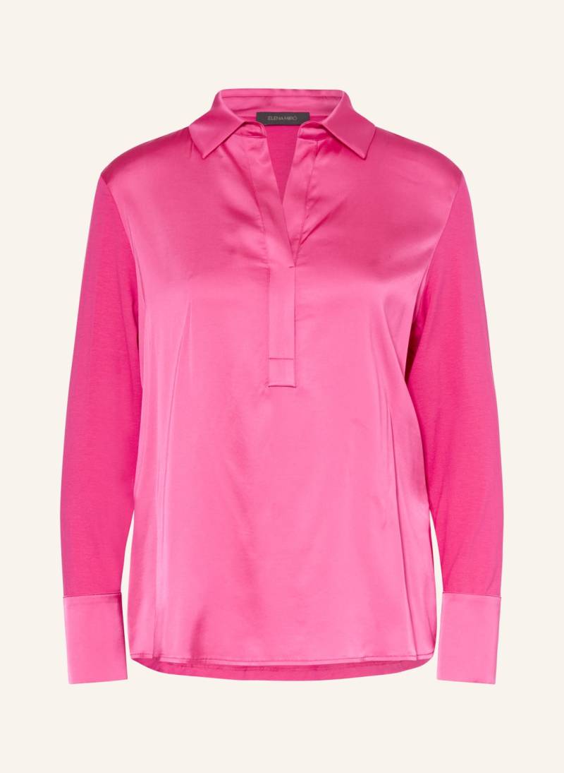 Elena Miro Blusenshirt Im Materialmix pink von ELENA MIRO