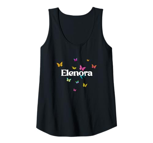 Damen Elenora - Schöner Mädchen Name mit bunten Schmetterlingen Tank Top Damen Elenora - Schöner Mädchen Name mit bunten Schmetterlingen Tank Top von ELENORA Tochter Enkel Geburtstag Geschenkideen