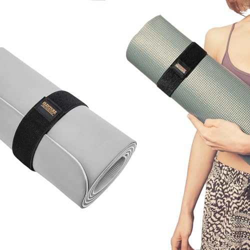 ELENTURE Yogamatten-Gurtband für 1/4 Zoll 1/3 Zoll 1/2 Zoll extra dicke Übungs-Yogamatte, hält Ihre Matte fest gerollt und sicher, 57,9 cm L x 5,1 cm B (Matte nicht im Lieferumfang enthalten) von ELENTURE