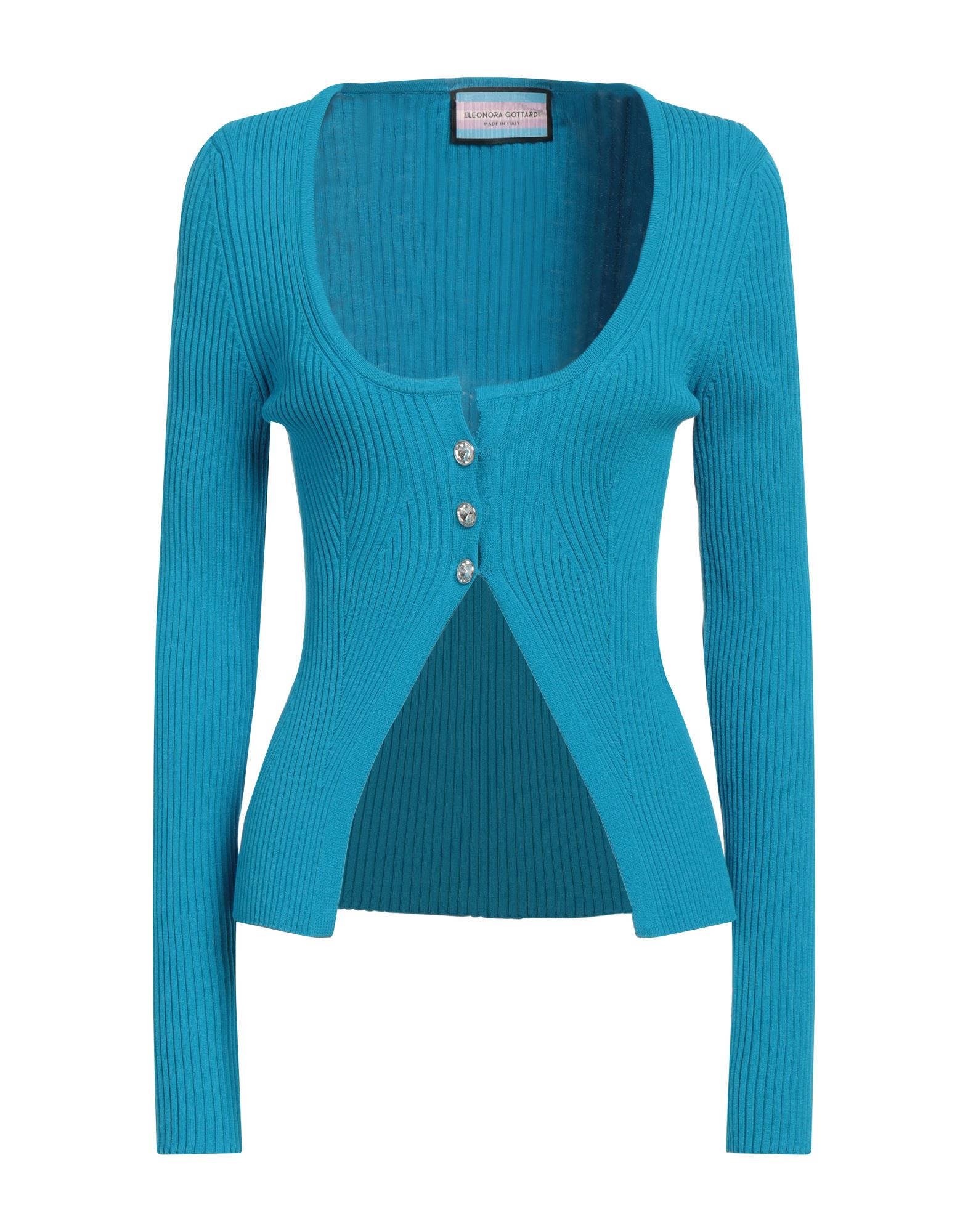 ELEONORA GOTTARDI Strickjacke Damen Azurblau von ELEONORA GOTTARDI