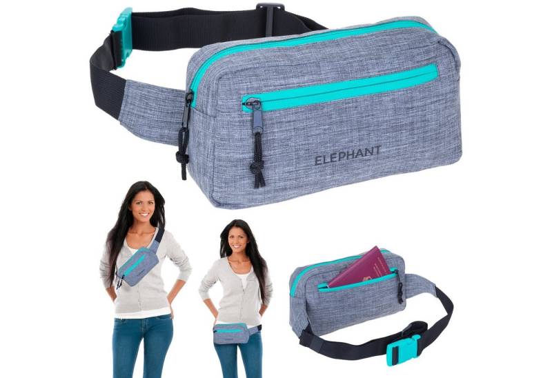 ELEPHANT Bauchtasche Hüfttasche Crossbag Elephant Travel Gürteltasche, Outdoor Tasche Gassi Bag Waist Bag Damen Herren Reise von ELEPHANT