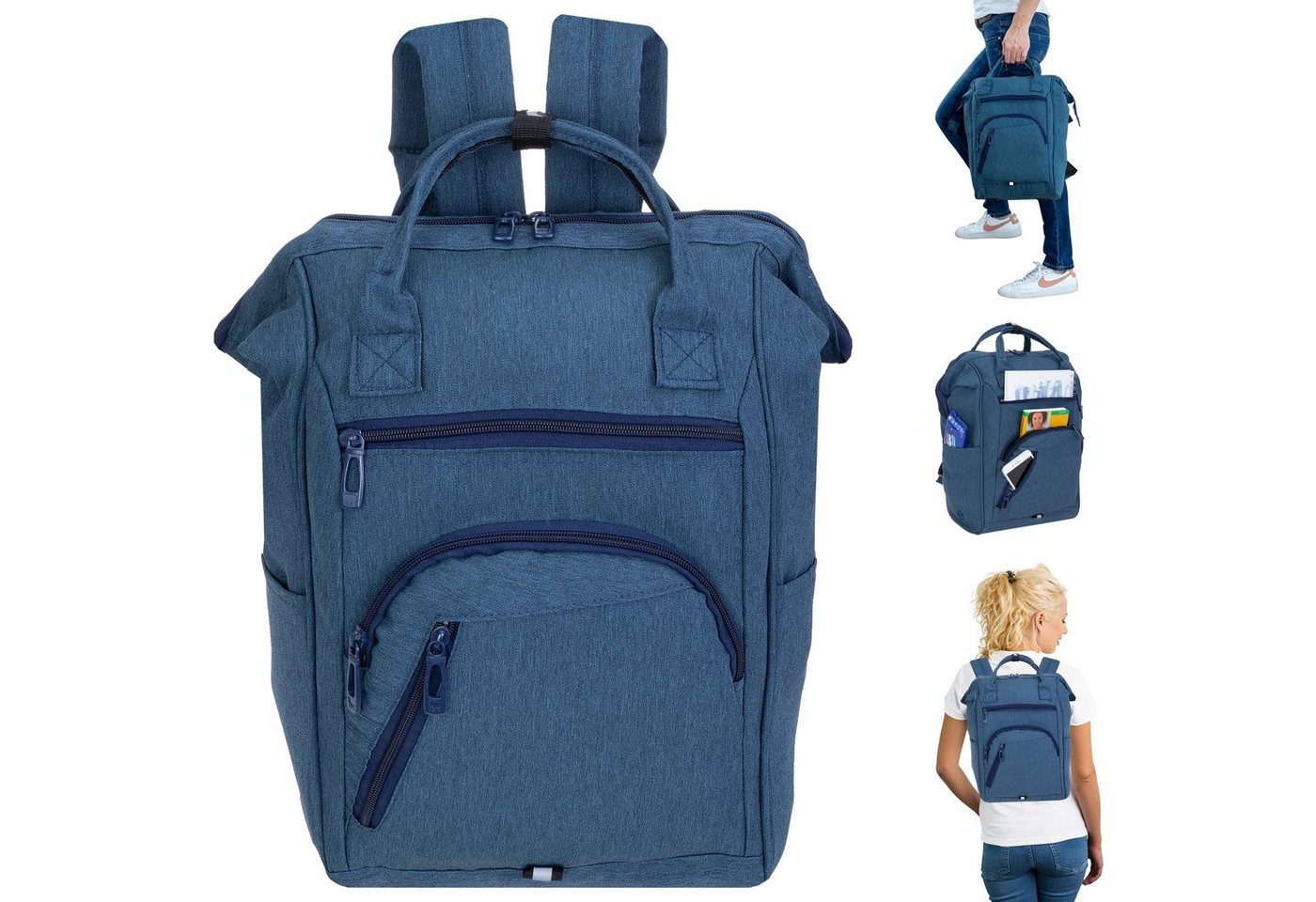 ELEPHANT Cityrucksack Finn 12830 Damenrucksack Rucksack, A4 Damen Handtasche Daypack Klappöffnung + Schlüsselbörse von ELEPHANT