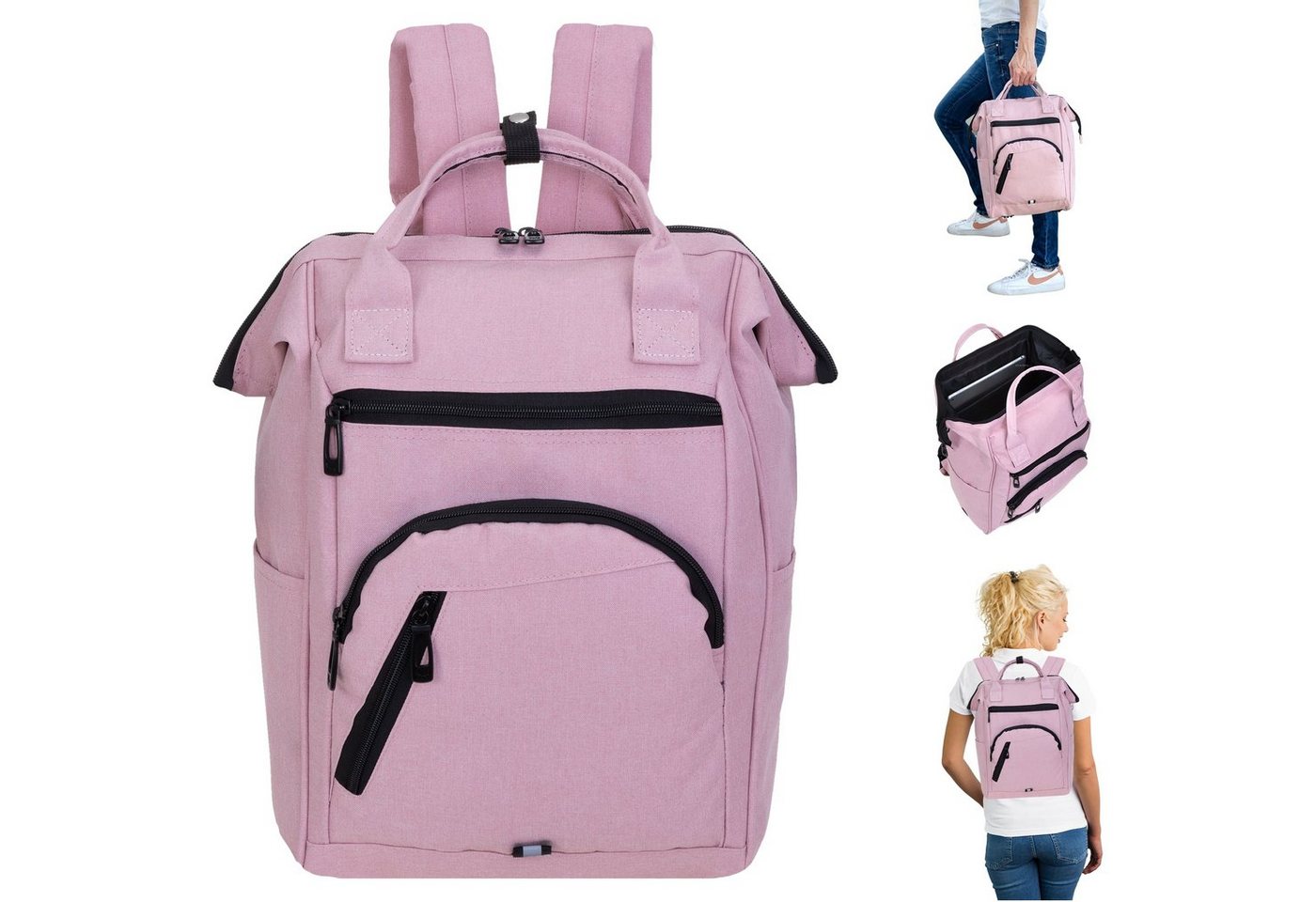 ELEPHANT Cityrucksack Finn 12830 Damenrucksack Rucksack, A4 Damen Handtasche Daypack Klappöffnung + Schlüsselbörse von ELEPHANT