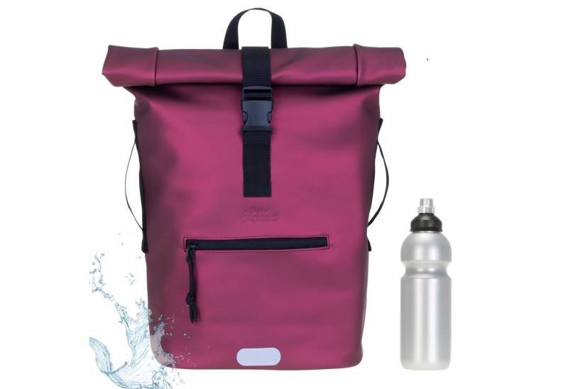 ELEPHANT Freizeitrucksack Time Bag aus Plane, Rucksack Laptoprucksack Daypack wasserabweisend + Trinkflasche von ELEPHANT