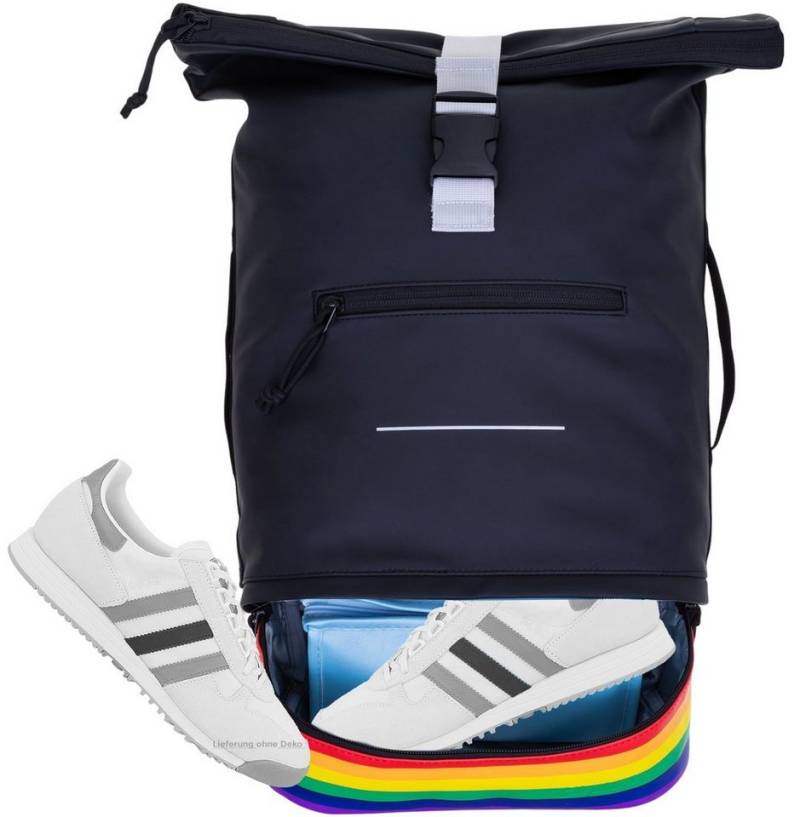 ELEPHANT Freizeitrucksack Time Bag aus Plane mit Bodenfach, Rucksack Laptoprucksack Daypack wasserabweisend + Trinkflasche von ELEPHANT