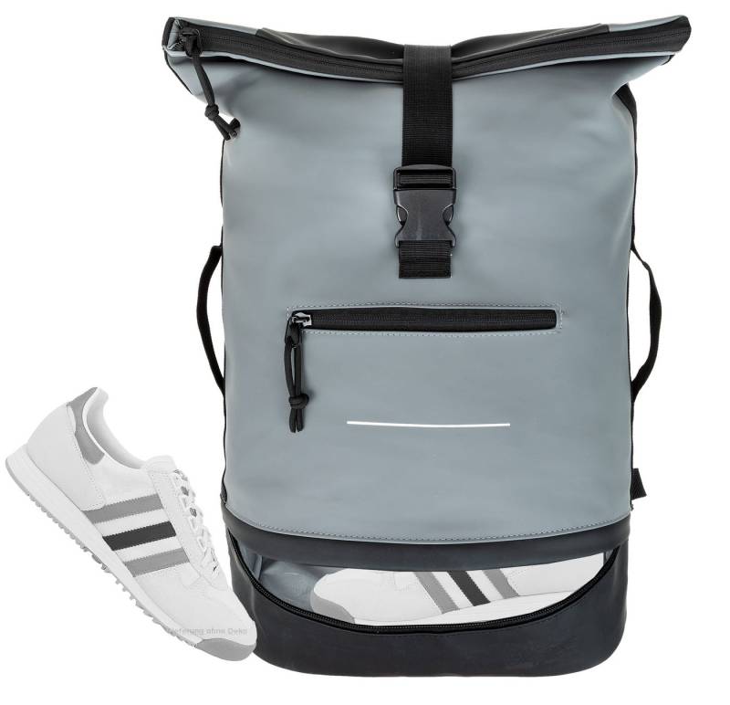 ELEPHANT Freizeitrucksack Time Bag aus Plane mit Bodenfach, Rucksack Laptoprucksack Daypack wasserabweisend + Trinkflasche von ELEPHANT