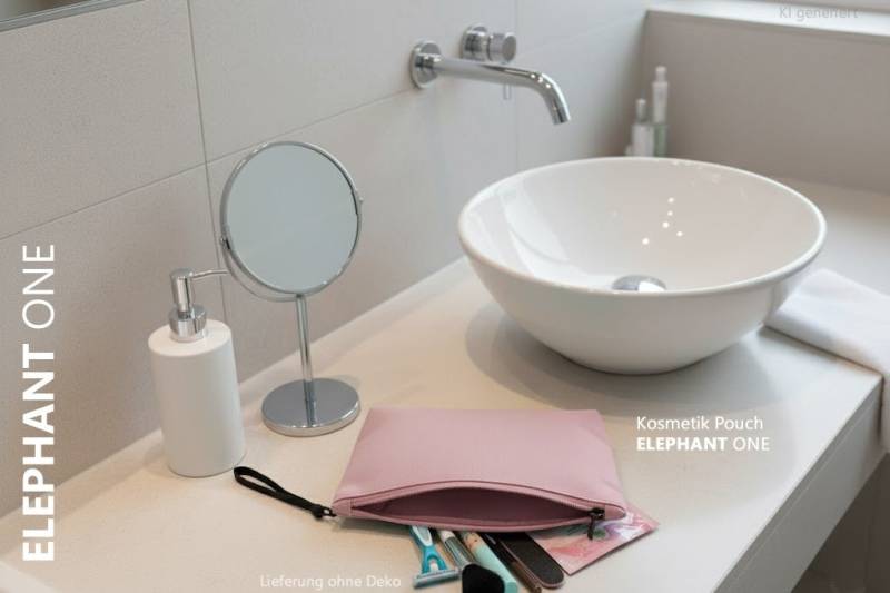 ELEPHANT Kosmetiktasche Pouch Mini Kulturtasche Cosmetic Bag klein, Aufbewahrungstasche Tasche Manicure Shaving Bag 13112 + Beutel von ELEPHANT