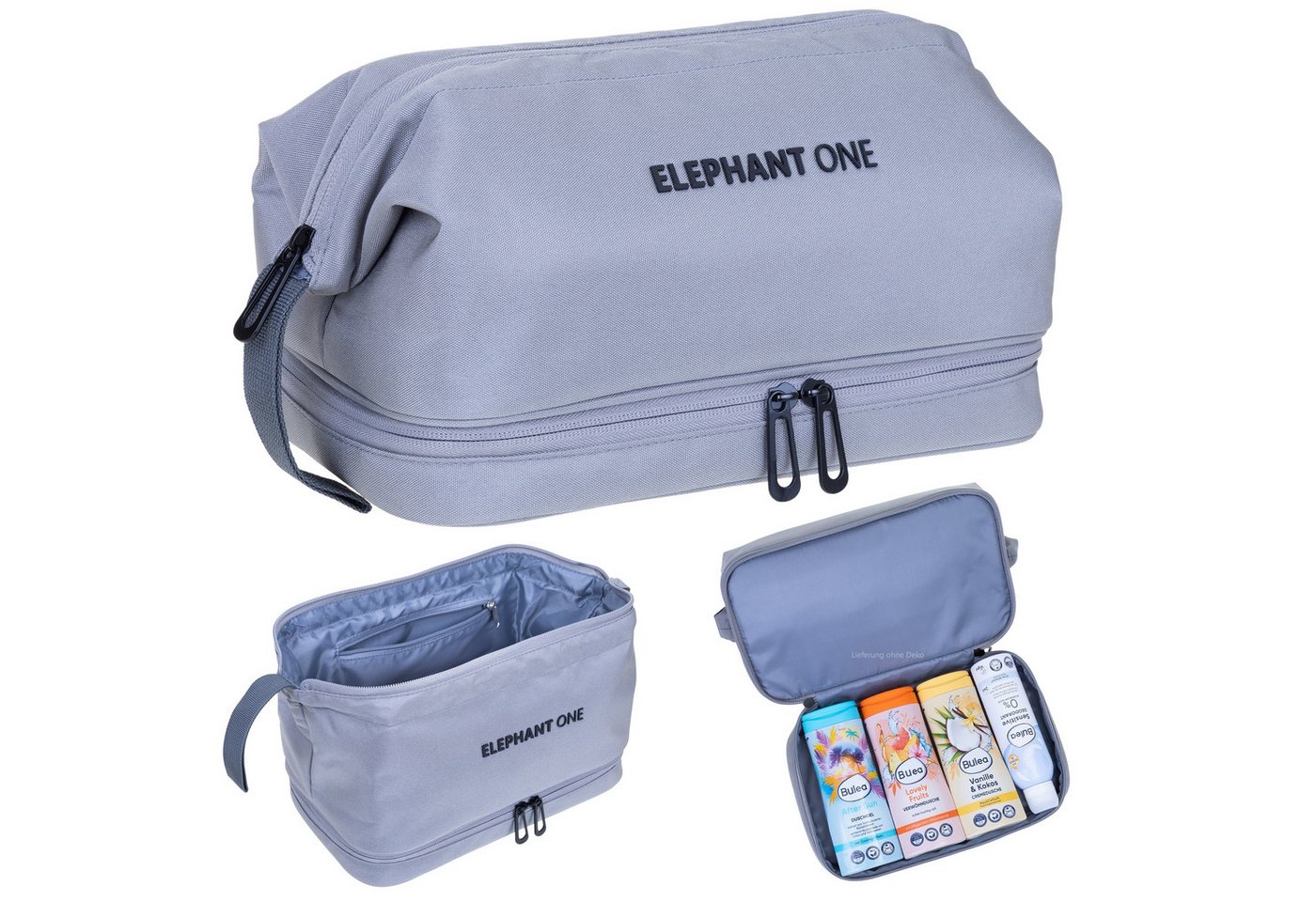 ELEPHANT Kulturbeutel Kulturtasche Bodenfach Innentaschen Washbag Kosmetiktasche, Reisetasche Sauna Sport Reise Toiletry Bag ONE 13113 von ELEPHANT