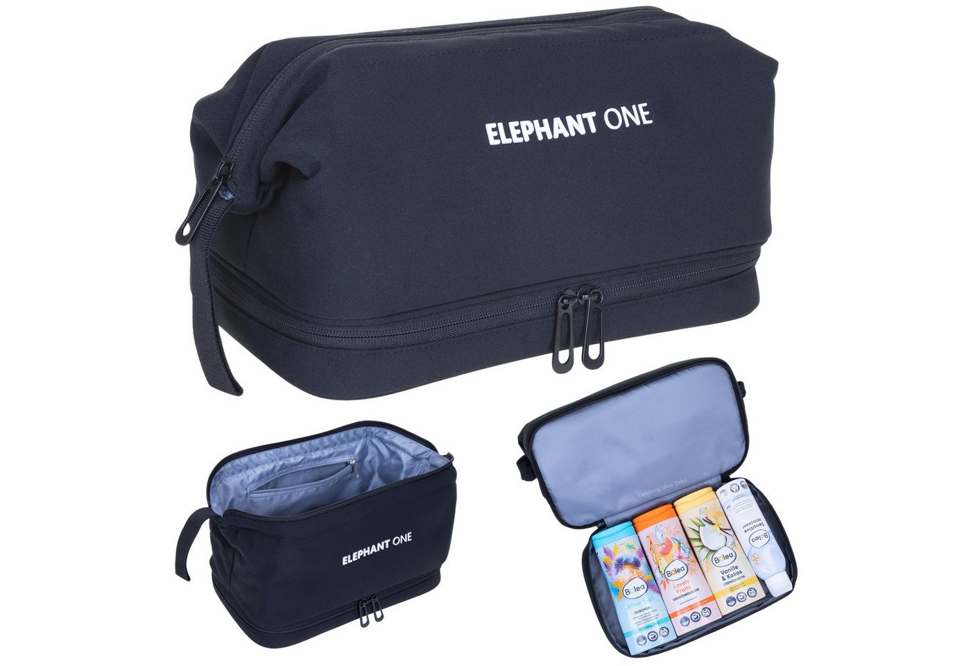 ELEPHANT Kulturbeutel Kulturtasche Bodenfach Innentaschen Washbag Kosmetiktasche, Reisetasche Sauna Sport Reise Toiletry Bag ONE 13113 von ELEPHANT