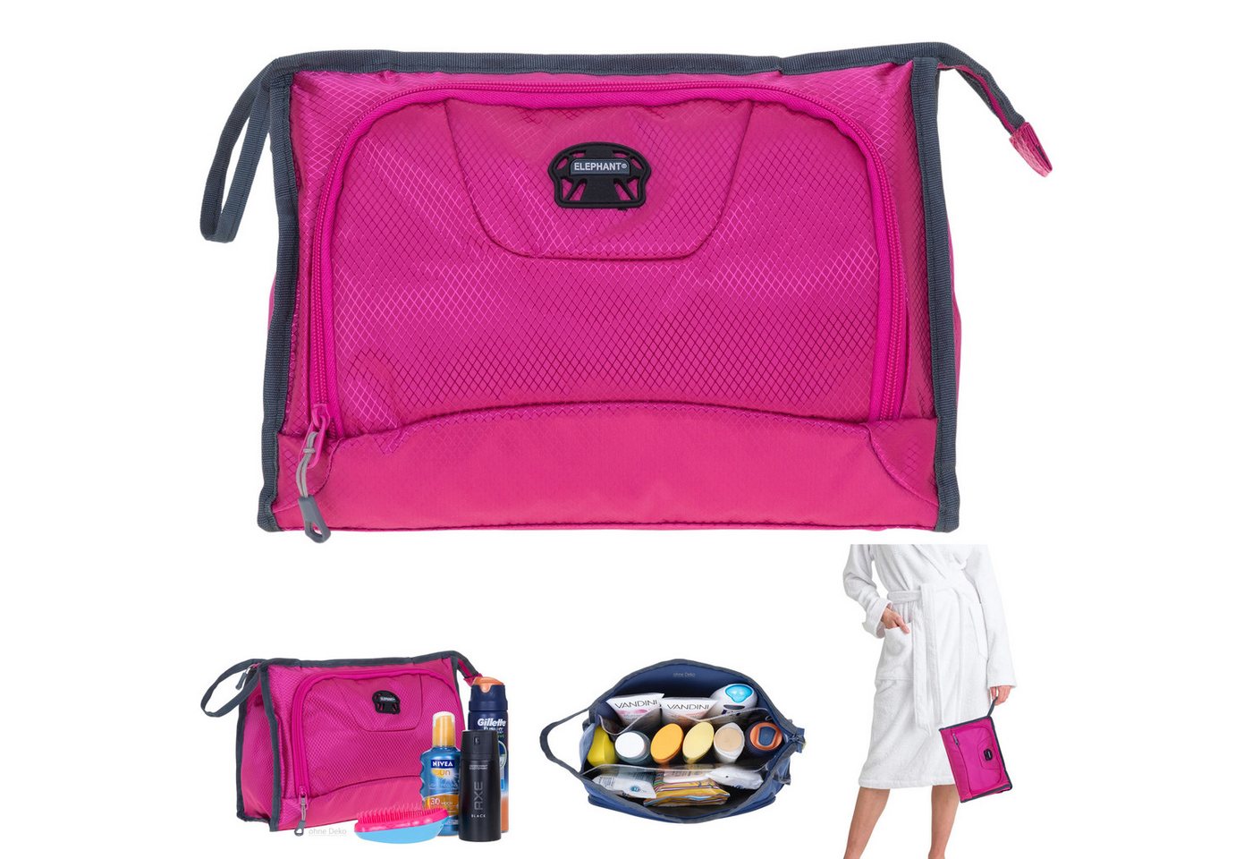 ELEPHANT Kulturbeutel Kulturtasche Trainer groß Kosmetiktasche, Washbag Reise Gepäck Beautycase Tasche ELEPHANT Kulturbeutel Kulturtasche Trainer groß Kosmetiktasche, Washbag Reise Gepäck Beautycase Tasche von ELEPHANT