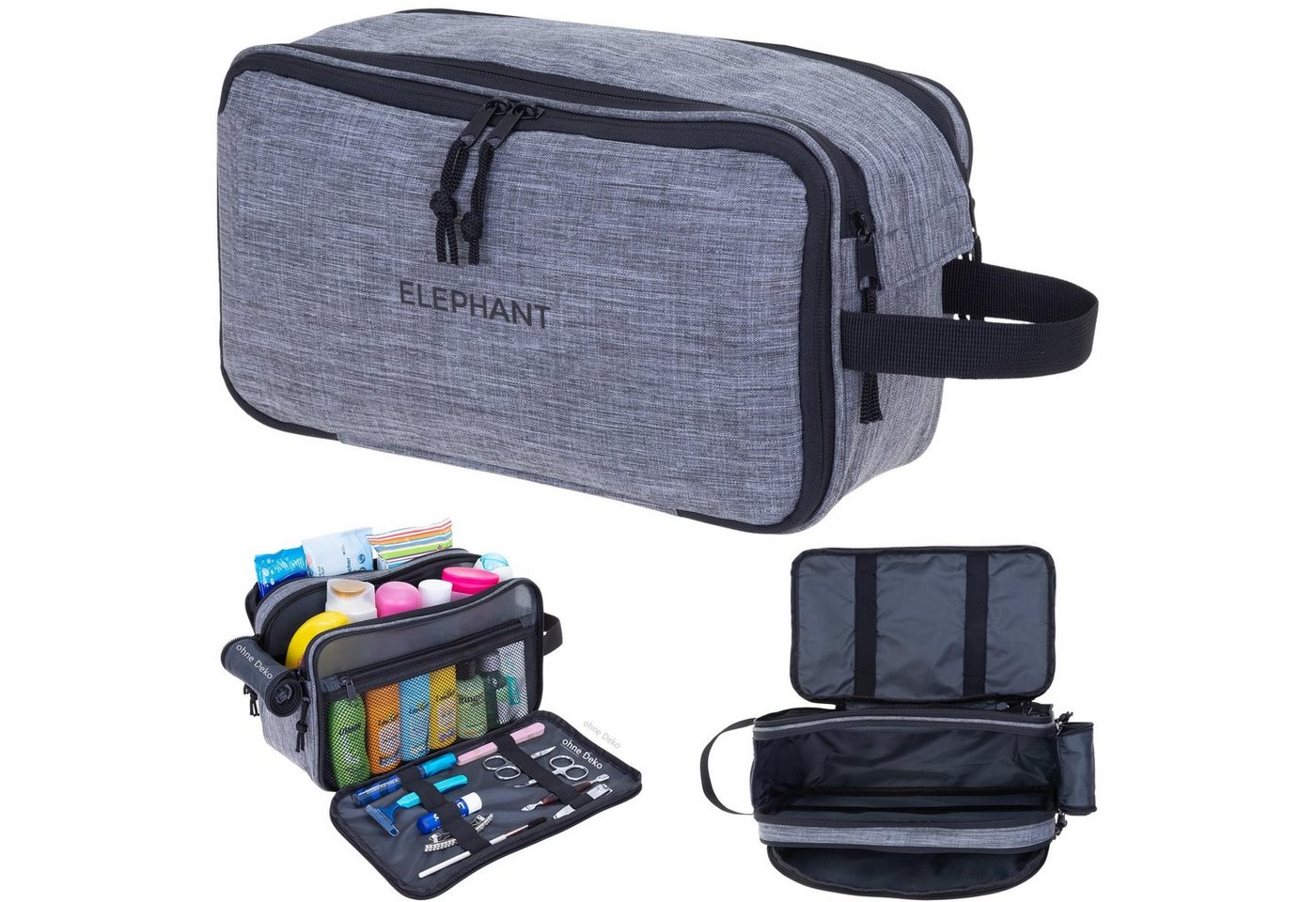 ELEPHANT Kulturbeutel Travel Herren Damen Washbag Reise, Kulturtasche Kosmetiktasche Reise Tasche Sauna von ELEPHANT