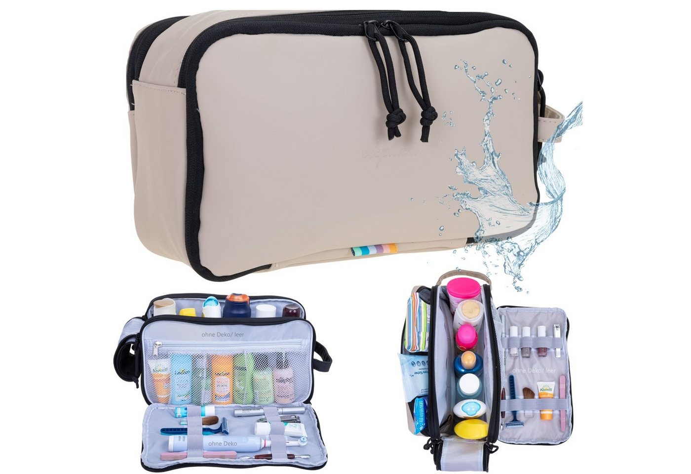 ELEPHANT Kulturbeutel Travel Hydro Washbag Herren Damen Reise wasserabweisend aus Plane, Kulturtasche Kosmetiktasche Reise Tasche Sauna Sport von ELEPHANT