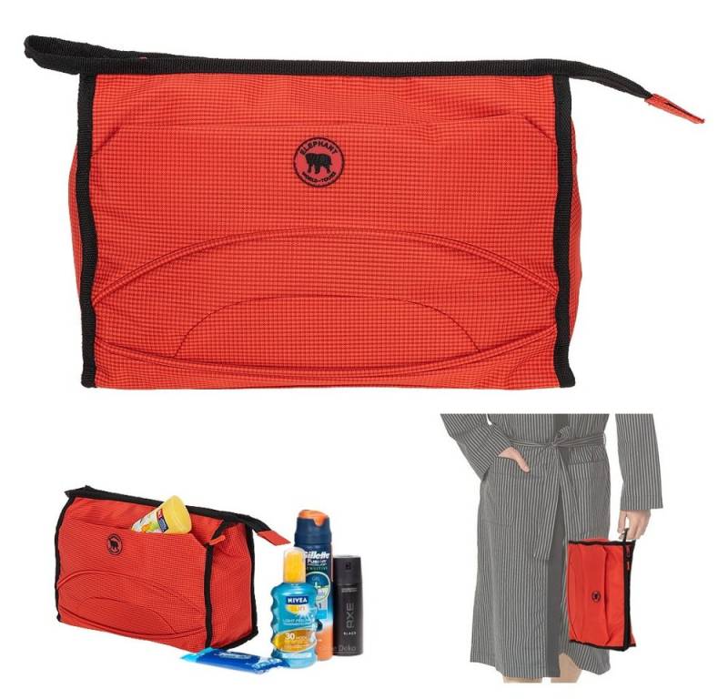 ELEPHANT Kulturbeutel groß Kulturtasche Washbag Color Kosmetiktasche, Damen Herren Sauna Sport Reise Tasche Bag von ELEPHANT