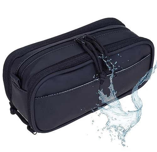 Elephant Mäppchen Federmäppchen Utensilo Aufbewahrungstasche klein Stiftetasche Kabeltasche wasserfest Organizer Büro Plane Hydro Pencil Case 12828 (Uni Schwarz) von Elephant