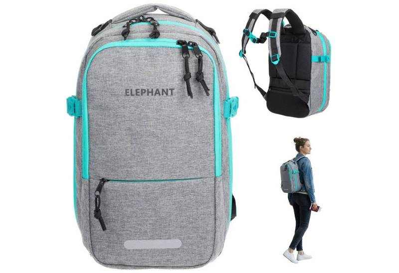 ELEPHANT Rucksack Flugzeug Handgepäck Damen Herren 40x25x20 cm Ryanair, Kabine Reise Reiserucksack Daypack 20 L Gepäck Travel small von ELEPHANT