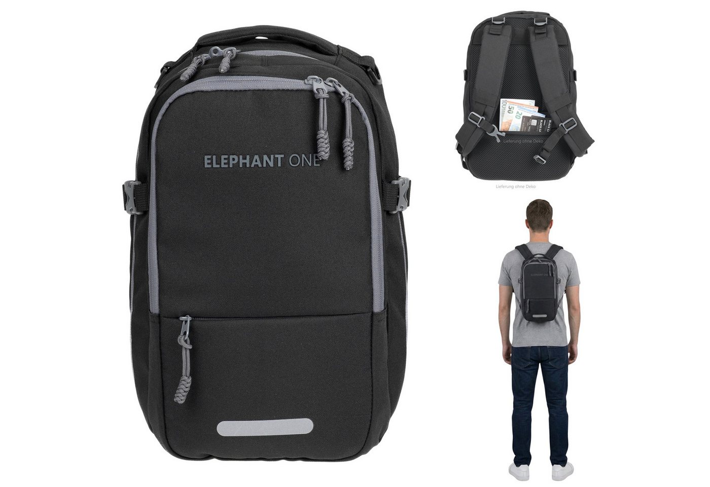 ELEPHANT Rucksack Flugzeug Handgepäck Damen Herren 40x25x20 cm Ryanair, Kabine Reise Reiserucksack Daypack 20 L Gepäck Travel small von ELEPHANT