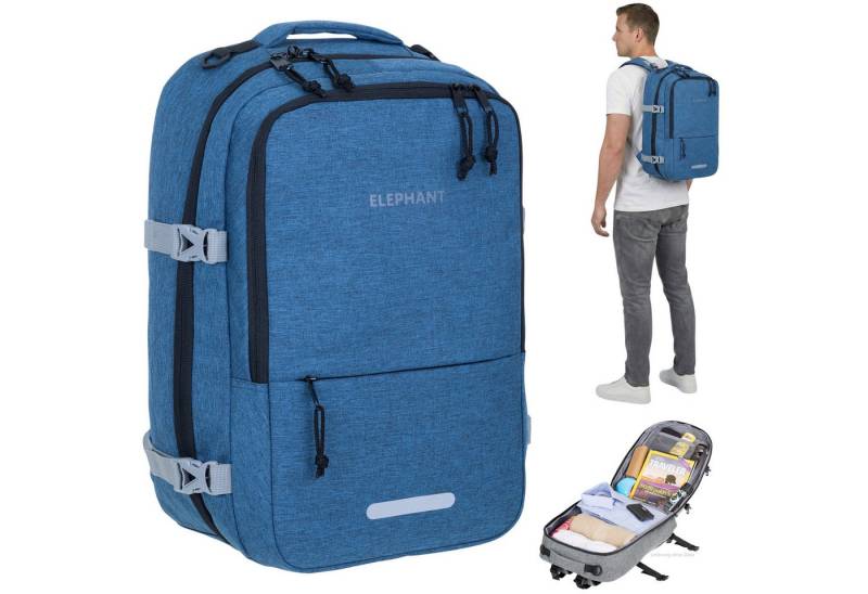 ELEPHANT Rucksack Handgepäck Flugzeug Laptop Fach Geheimtasche Daypack, Reisegepäck Gepäck Overnight Weekender Pendler Fly Medium Large von ELEPHANT