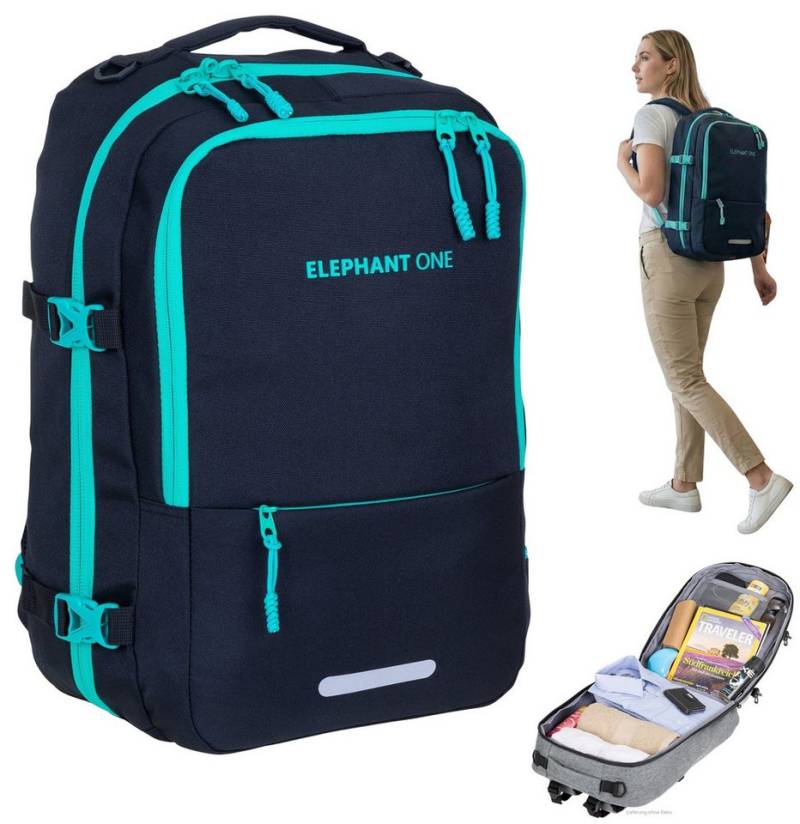 ELEPHANT Rucksack Handgepäck Flugzeug Laptop Fach Geheimtasche Daypack, Reisegepäck Gepäck Overnight Weekender Pendler Fly Medium Large von ELEPHANT