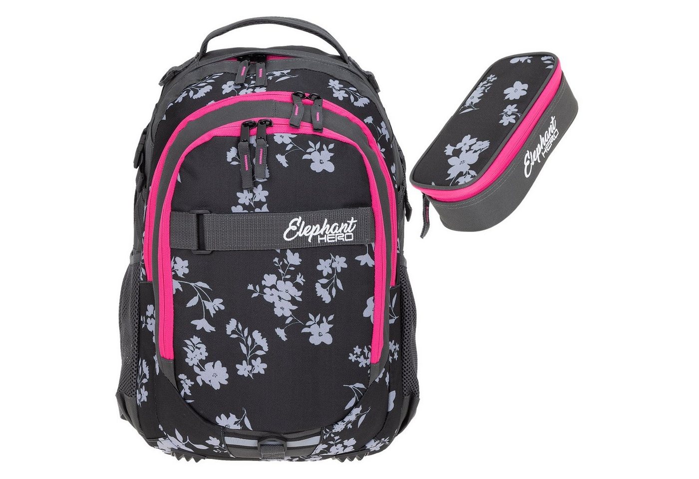 ELEPHANT Schulrucksack Hero Signature Schultasche (2 Teile Set), Rucksack + Mäppchen Box von ELEPHANT