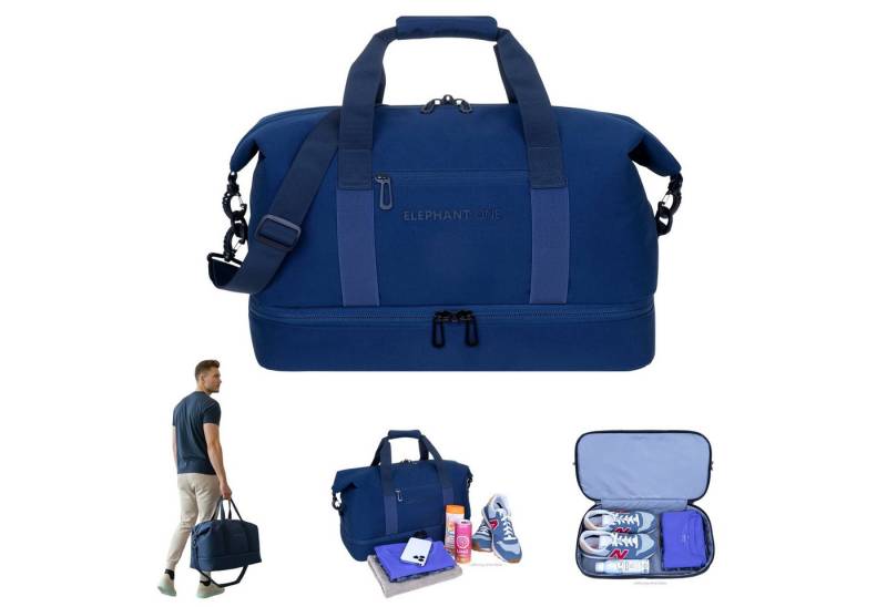 ELEPHANT Sporttasche Damen Herren Reisetasche Gym Schuhfach Innentaschen, Reisetasche Sport Tasche Schuhfach Vortasche 47 cm 30 L + Flasche von ELEPHANT