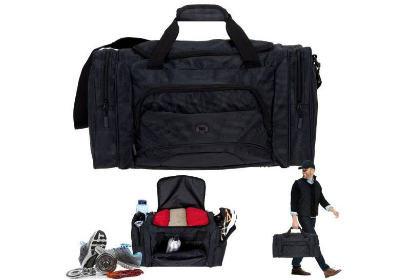 ELEPHANT Sporttasche Reisetasche Freizeittasche Damen Herren groß 55 cm Large, Color Sport Tasche Reise Sauna Fitness Gym + Flasche von ELEPHANT