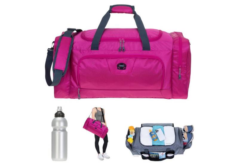 ELEPHANT Sporttasche groß Saunatasche Reisetasche Trainer XL 69 cm, 55 Liter Gym Tasche Fußballtasche XXL + Trinkflasche von ELEPHANT