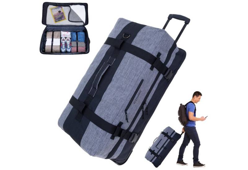 ELEPHANT Trolley XXL Travel Reisetrolley 80 cm 120 Liter Reise, Tasche groß Softcase Gepäck Urlaub Trolly von ELEPHANT
