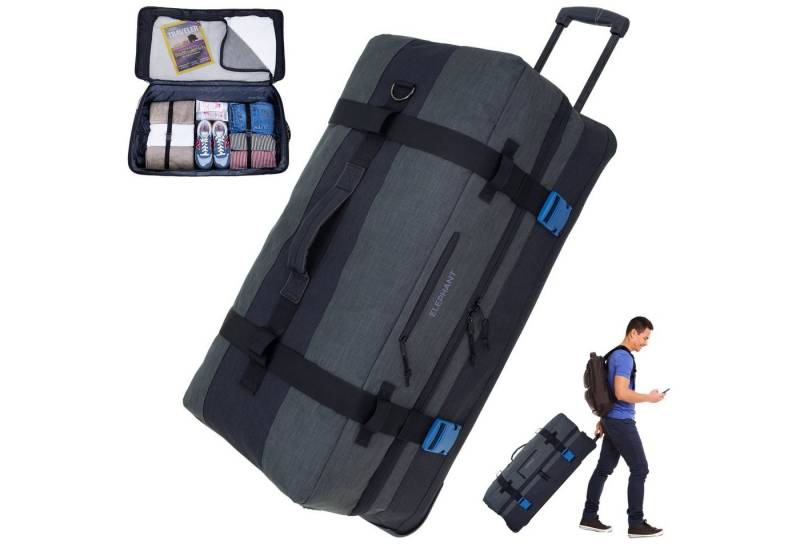ELEPHANT Trolley XXL Travel Reisetrolley 80 cm 120 Liter Reise, Tasche groß Softcase Gepäck Urlaub Trolly von ELEPHANT