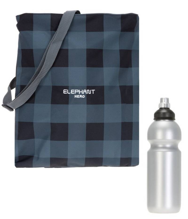 ELEPHANT Turnbeutel Sportbeutel Attach Bag Hero Signature Tasche, für Jungen Mädchen Schubeutel Gymbag + Trinkflasche von ELEPHANT