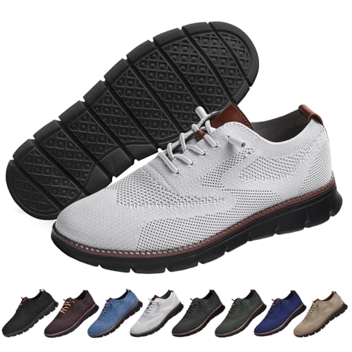 Breeze Schuhe für Herren, Oxford, Business-Freizeitschuhe, atmungsaktiv, Halbschuhe, Schnürschuhe, leichte Sneaker, Wanderschuhe, Schwarz Grau, 41.5 EU Breeze Schuhe für Herren, Oxford, Business-Freizeitschuhe, atmungsaktiv, Halbschuhe, Schnürschuhe, leichte Sneaker, Wanderschuhe, Schwarz Grau, 41.5 EU von ELETON