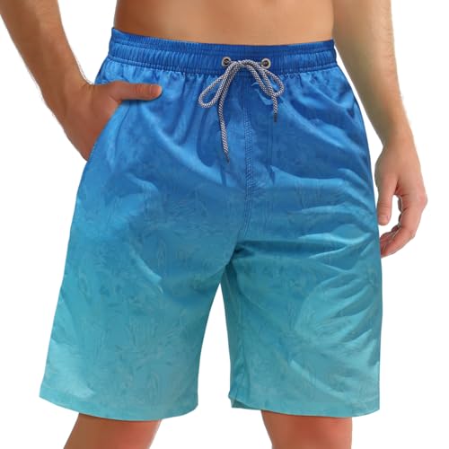 ELETOP Badehose Herren Schnelltrocknend Badeshorts für Männer Boardshorts Surfen Strandhose Schwimmhose mit Meshfutter Verstellbarem Tunnelzug von ELETOP