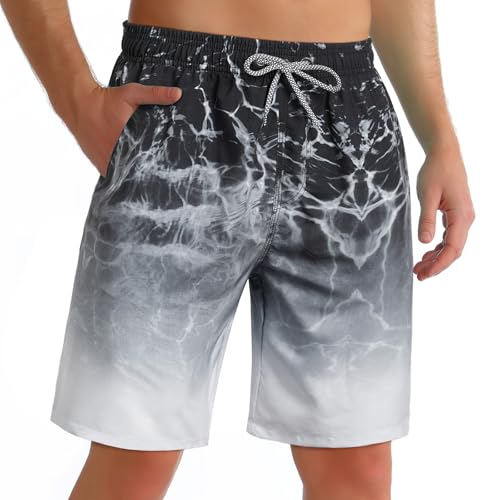 ELETOP Badehose Herren Schnelltrocknend Badeshorts für Männer Boardshorts Surfen Strandhose Schwimmhose mit Meshfutter Verstellbarem Tunnelzug von ELETOP