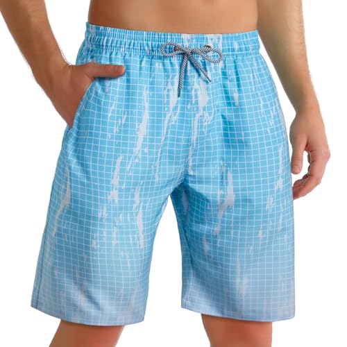 ELETOP Badehose Herren Schnelltrocknend Badeshorts für Männer Boardshorts Surfen Strandhose Schwimmhose mit Meshfutter Verstellbarem Tunnelzug von ELETOP