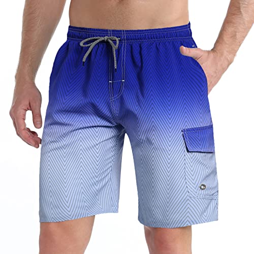 ELETOP Badehose Herren lang Schnelltrocknend Boardshorts,Badehosen für Herren mit Mesh-Futter,Badeshorts Herren S-4XL von ELETOP