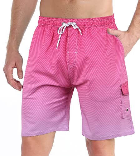 ELETOP Badehose Herren lang Schnelltrocknend Boardshorts,Badehosen für Herren mit Mesh-Futter,Badeshorts Herren S-4XL von ELETOP